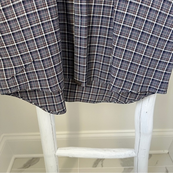 Billy Reid Men's Plaid Shirt - Blue and White SZ Large - Picture 5 of 13